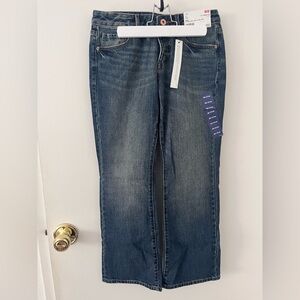 NWT Uniqlo Selvedge Ankle Length Flair Jeans Blue Medium Wash 24